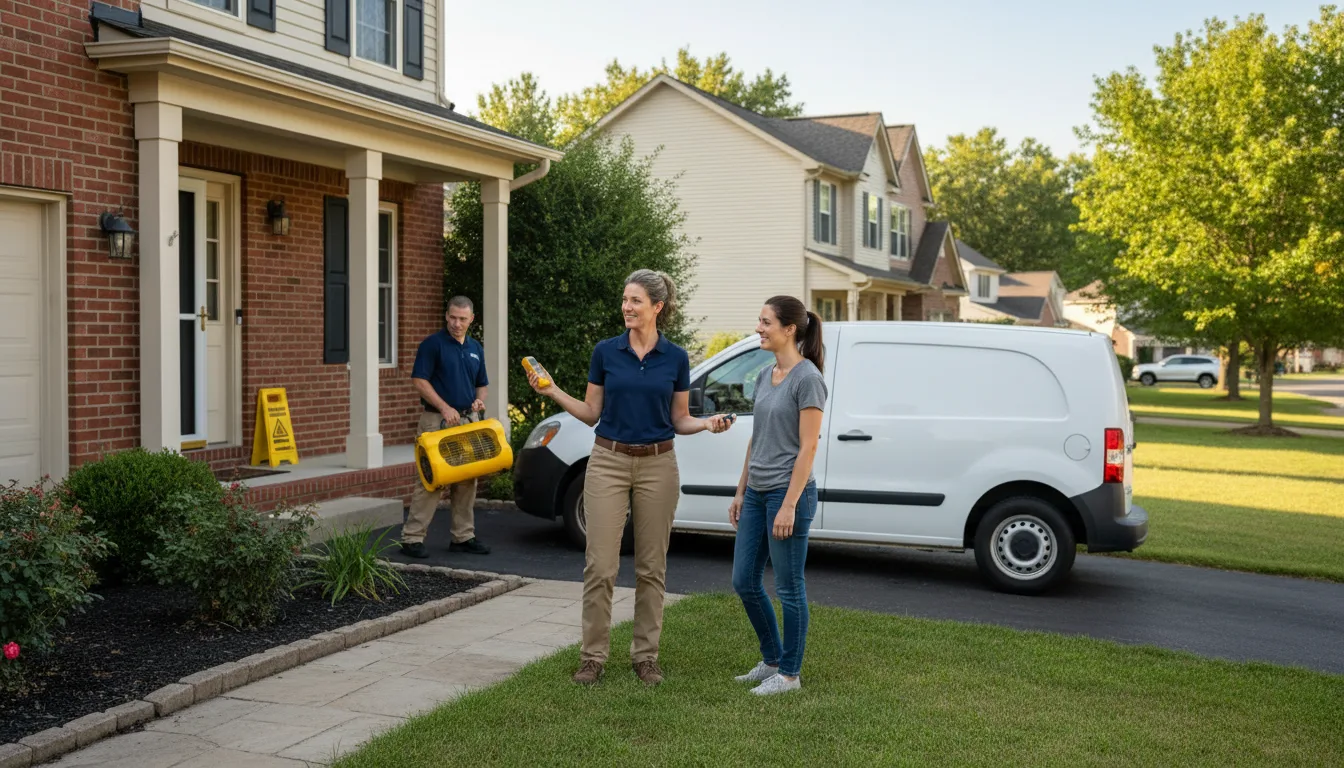 Residential water damage restoration in Stronghurst, IL
